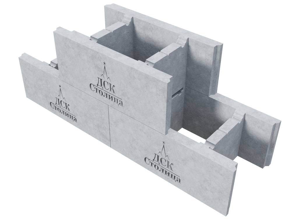 Бетонная несъемная опалубка БФ 500х300х200x40мм